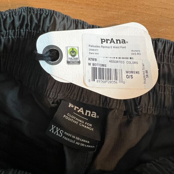 prAna Palisades Ripstop E Waist Pant XXS in Dark Iron Organic Cotton - Picture 6 of 11
